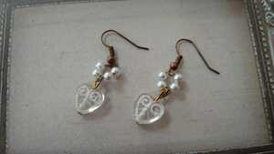 * clear Heart × pattern entering &pa- ruby z* earrings *