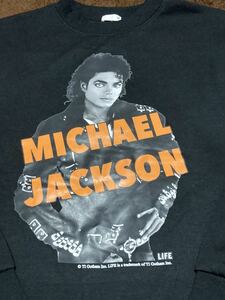 【Mサイズ】新品 正規品 雑誌 LIFE マイケル・ジャクソン Michael Jackson コラボ スウェット トレーナー ライフ アメリカ 表紙 黒 b