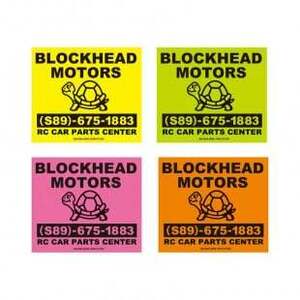 未使用未開封品 Blockhead Motors BH Set Sticker 55mm x 48mm Logo Decal Sheet 4 pcs