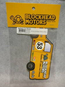 未使用未開封品 Blockhead Motors Delivery Car Sticker 122mm x 55mm Delivery Car Sticker