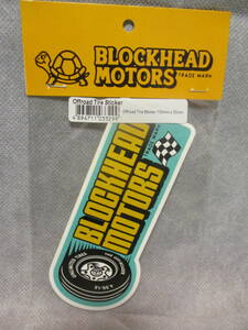 未使用未開封品 Blockhead Motors Offroad Tire Sticker 130mm x 55mm Offroad Tire Sticker
