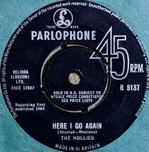 The Hollies-Here I Go Again★英Orig.7"/マト2/Graham Nash_画像1