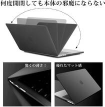 Annymall MacBook Pro 14インチ ケース 2021年10月発売モデル M1 Pro/Max マット感 A2442 軽量 薄型 スリム キズ防止 汚れ対策 (ブラック) _画像2