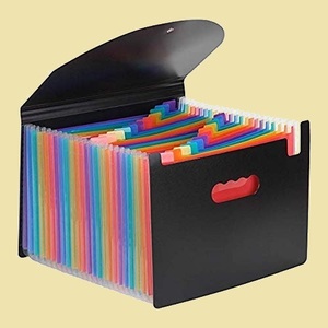 未使用　新品 25ポケットファイルボックス ドキュメントスタンドA4 T-LN 整理 自立型(カラ-) 書類ケ-ス 収納ボックス