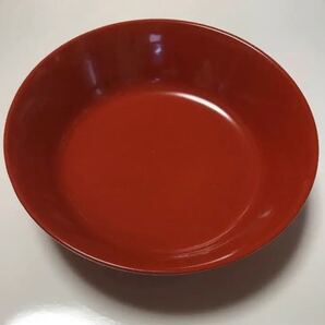 本漆 天然木 手掌鉢 朱赤5客揃え