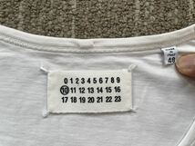 マルタンマルジェラ 胸ポケット 白無地半袖Tシャツ 初期 ここのえタグ イタリア製 サイズ48 肩幅43/身幅46/着丈67cm_画像3