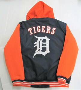 BE79)JH Design Detroit Tigers フード付きリバーシブルポリツイルジャケット/MLB/デトロイト・タイガース/L/USサイズ