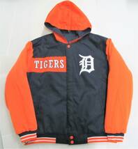 BE79)JH Design Detroit Tigers フード付きリバーシブルポリツイルジャケット/MLB/デトロイト・タイガース/M/USサイズ_画像2