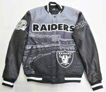 BE52)PRO STANDARD Vegas Raiders REMIX VARSITY ジャケット/NFL/ラスベガス・レイダースス/スタジャン/2XL/USサイズ_画像2