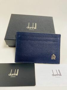 ネイビー 定期入れ パスケースdunhill ダンヒル 新品未使用