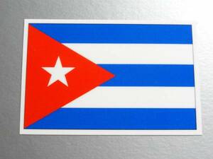 ■_キューバ国旗ステッカー2枚セット Sサイズ 5x7.5cm■即買 CUBA 防水 耐水シール 車やスーツケースに 海外旅行 カリブ海 NA