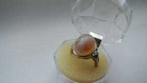 指輪 【管理番号11B】桜瑪瑙　桜色 シンプル フリーサイズ リング アクセサリー 可愛い 綺麗系 サイズ調整可