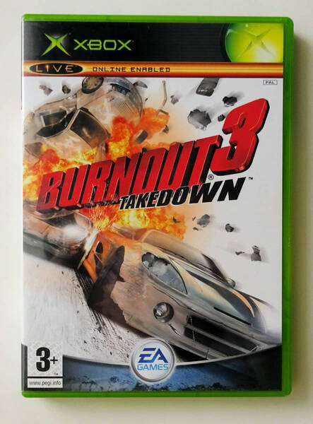 バーンアウト3 テイクダウン BURNOUT 3 TAKEDOWN EU版 PAL ★ XBOX / XBOX 360ソフト