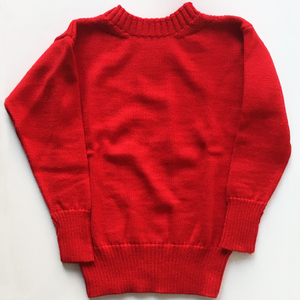 【定価￥27500】ル・トリコ・ドゥ・ラ・メール LE TRICOT DE LA MER ガンジーニットRED 新品 MサイズMADE IN ENGLANDイギリス製