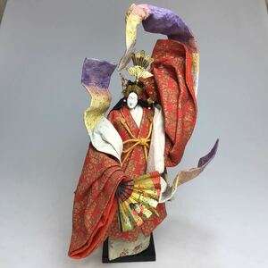 ［送料無料］ 13 和紙人形 能 羽衣 舞 高さ約40cm 日本人形 ハンドメイド 個人創作 作品 和風インテリア 1214