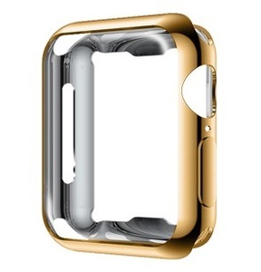 Apple Watch アップルウォッチ 38mm用 フルカバーケース ゴールド 1個 全面保護 耐衝撃 Series1 Series2 Series3
