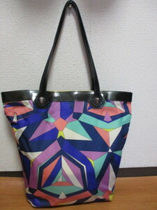 EMILIO PUCCI Purple colorful ★ nylon tote bag E, Emilio Pucci, bag, bag