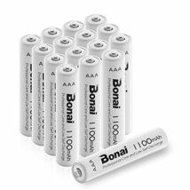 16個パック 単4充電池 16本 BONAI 単4充電池 ニッケル水素電池 単4 16個パック 高容量1100mAh （約120_画像7