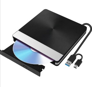 外付け DVDドライブ USB 3.0/Type-C接続 CDドライブ
