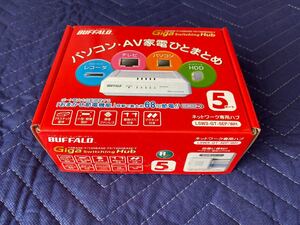 BUFFALO スイッチングハブ GIGA LSW3-GT-5EP/WH