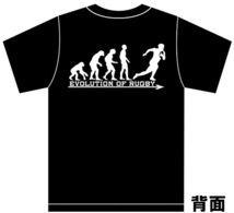 進化 evolution Tシャツ ラグビー 黒 S/M/L/XL 新品 ラガーマン W杯 ワールドカップ rugby スローフォワード_画像3