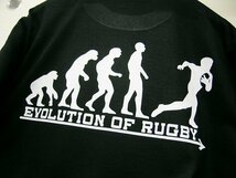 進化 evolution Tシャツ ラグビー 黒 S/M/L/XL 新品 ラガーマン W杯 ワールドカップ rugby スローフォワード_画像2