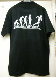 進化 evolution Tシャツ ラグビー 黒 S/M/L/XL 新品 ラガーマン W杯 ワールドカップ rugby スローフォワード