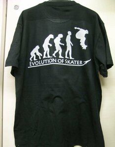 進化 evolution Tシャツ スケーター スケートボード 黒 S/M/L/XL 新品 ストリート スケボー ボード デッキ オーリー グラブ リバート