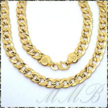 [NECKLACE] 18K Gold Filled スターカット & サンド デザイン 喜平チェーン ゴールド ネックレス 7.5x680mm (46g) 【送料無料】_画像1