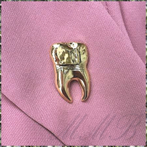 [BROOCH] Lapel Pin Gold Molar Tooth ゴールデン 歯 奥歯 臼歯 ピン バッジ メタル ブローチ ジャケット スーツ 襟 PINS_画像5