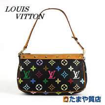 LOUIS VUITTON ルイヴィトン ポシェット アクセソワール M92648 モノグラム マルチカラーキャンバス フランス製 17152_画像1