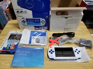 psp 新品 ブルー ホワイト 3000