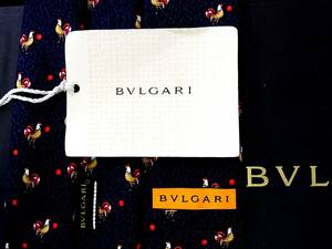 ★☆*:.*:【新品】4319T 【BVLGARI】ブルガリ 鶏・ニワトリ～柄～「最高級セッテピエゲ」 ネクタイ