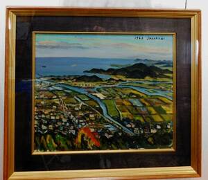 Art hand Auction R0071 Hideo Sakuragi Sonosegawa Pintura al óleo No. F10 Autenticidad garantizada, cuadro, pintura al óleo, Naturaleza, Pintura de paisaje