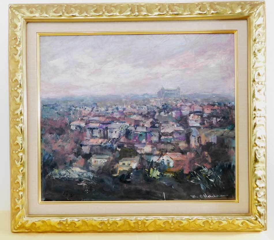 R0057 Keiko Okada Pintura al óleo Paisaje de Toledo No. F10 Autenticidad garantizada, cuadro, pintura al óleo, Naturaleza, Pintura de paisaje