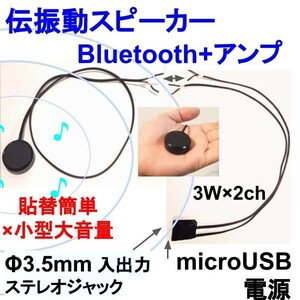 . oscillation speaker &Bluetooth stereo amplifier 3W×2ch microUSB connector power supply specification . change easy × small size large volume window . wall board . speaker .*4.11A