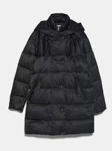 新品●タグ付き●定価16990円　ZARA ザラ 撥水機能付きダウンコート XL ブラック_画像2