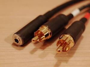 * prompt decision MOGAMI 2534 RCA male - stereo Mini plug female 3.5mm conversion cable 1m Y cable gilding NYS352AG NYS240L *