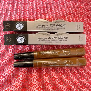 TINT MY 4 TIP BROW ウオータープルーフ タトゥー眉毛 リキッド アイブロウ 01# ライトブラウン 2本セット