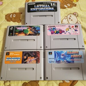 【動作確認済】TAITO&KONAMI 名作シューティングゲーム5作品 SFC版