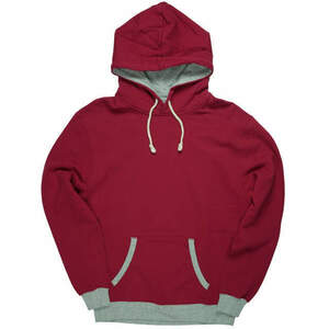 BEAMS PLUS Beams plus 2 tone pull over light weight sweat Parker 11-13-3679-103 M red / Great psj3785