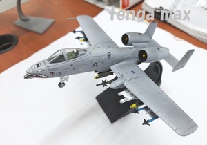 ■ 完成品模型 1:100 A-10 攻撃 戦闘機 攻撃機 ■ ディスプレイ モデル スタンド付き 金属 ミニ 軍用 航空機 模型 観賞用 A239
