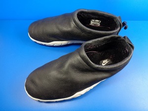 10266■美品 16年製 NIKE AIR MOC BOMBER ナイキ エアモック ボンバー 黒 レザー ボア 27 cm 862439-001