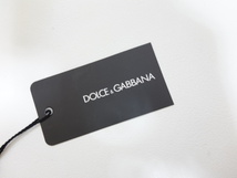 15万 DOLCE&GABBANA D&G ドルガバ Vネック ニット セーター ボーダー グリーン グレー 50 ウール アルパカ混 紙タグ 付属品付き 新品 本物_画像9