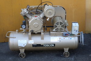 東芝　TOSCON　エアーコンプレッサー　SP10　2.2ｋW（3馬力）　200V　　動作確認済　即決価格