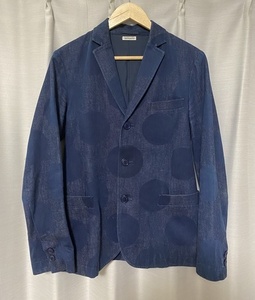  beautiful goods *[BLUE BLUE] indigo dyeing dot design tailored jacket 1 700052-431 BLUEBLUE PURE INDIGOb lube Roo 