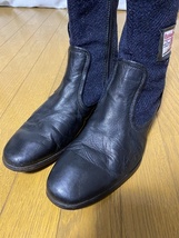 激レア☆【REGAL×Harris Tweed】サイドパッチ レザー切替 サイドジップブーツ 24 055R BE リーガル ハリスツイード_画像6