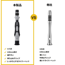 精密ドライバーセット 115 in 1 98種ビッド 特殊ドライバー 滑り止めハンドル 磁気ネジ回し メガネ/スマホ/時計/パソコン/Switch修理に_画像6