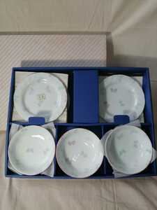 SEIZAN 白磁　中鉢&プレート皿　デザートセット 未使用　(Y76)