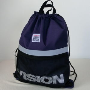 ビジョン　ナップサック　VSRP100　紫　p7235ppメ　2,900円＋税　VISION STREET WEAR　大幅値下げ！！